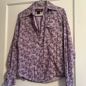 Purple Floral Women's Shirt